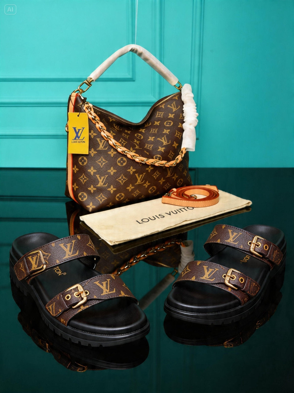 Tasche und Pantoffel