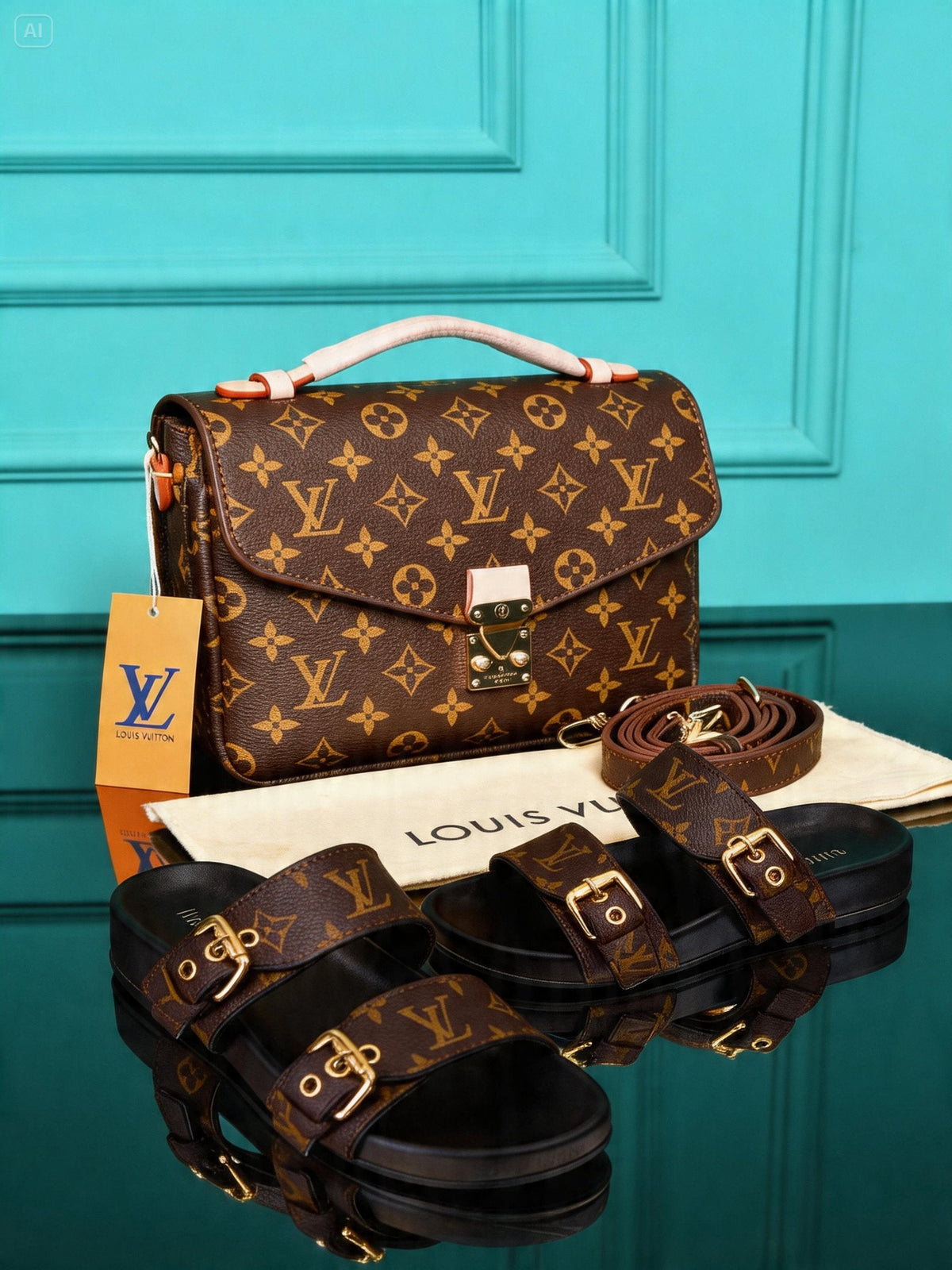 Metis-Tasche und -Pantoffel