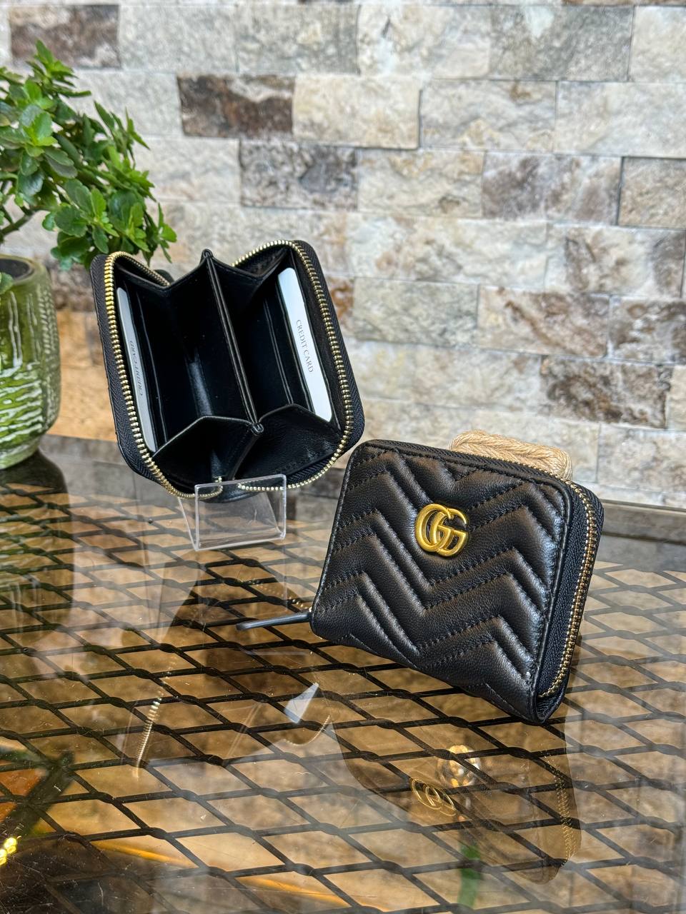 Leder Mini Zippy Geldbörse